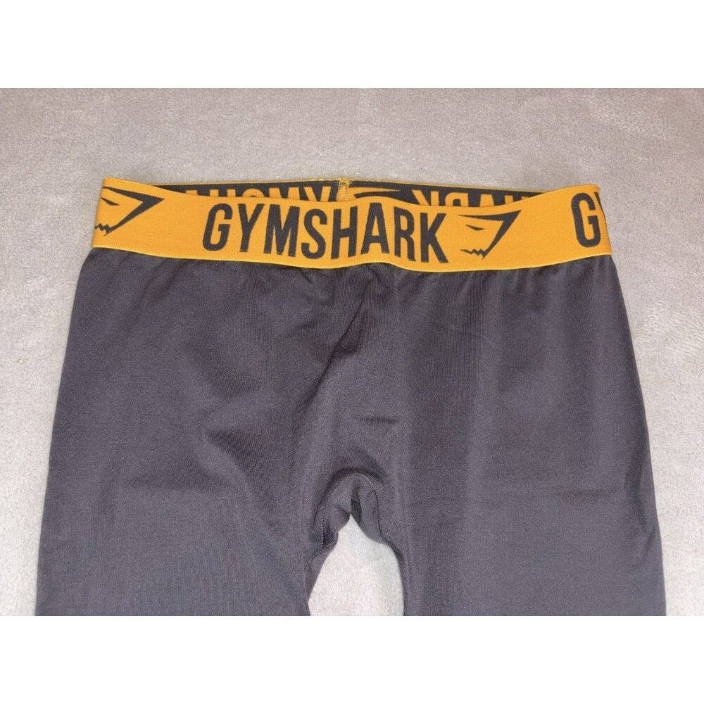 GYMSHARK‎ Women’s Size Small FLEX High Waisted Leggings (Black w/Large Logo) SM